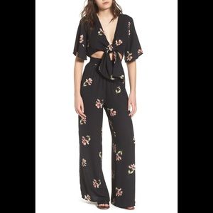 Socialite Tie Front Jumpsuit